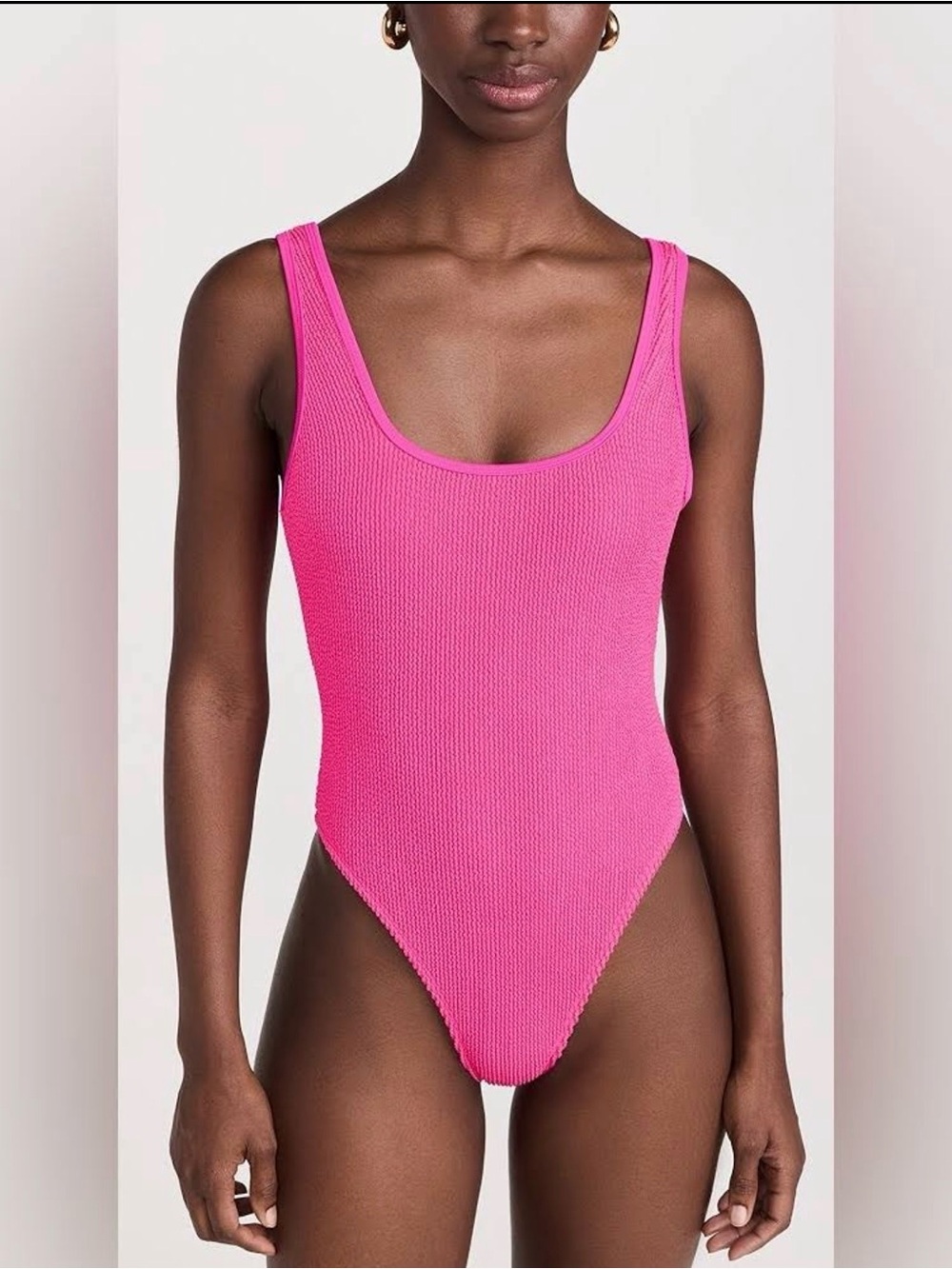 Good American Crinkle Texture One-Piece Swimsuit NWT